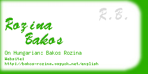 rozina bakos business card